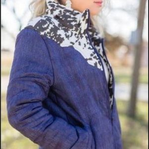 Crazy Train Coat w/cow print size XXL